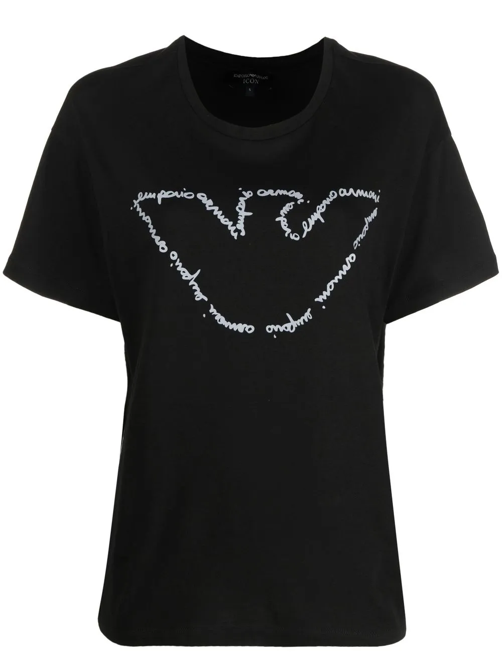 

Emporio Armani playera con logo estampado - Negro