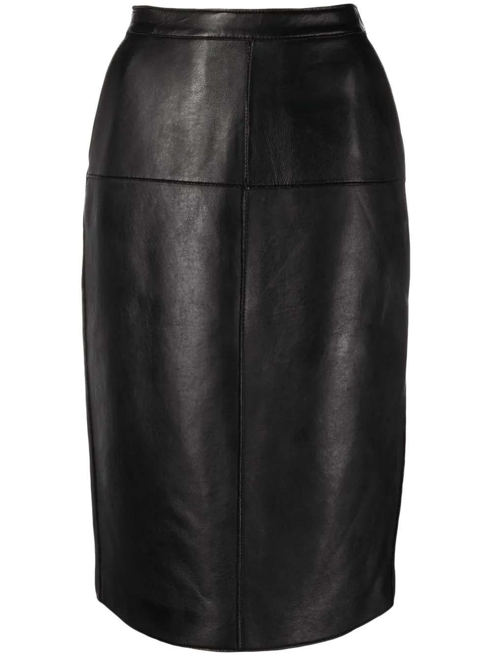 

P.A.R.O.S.H. leather midi skirt - Black