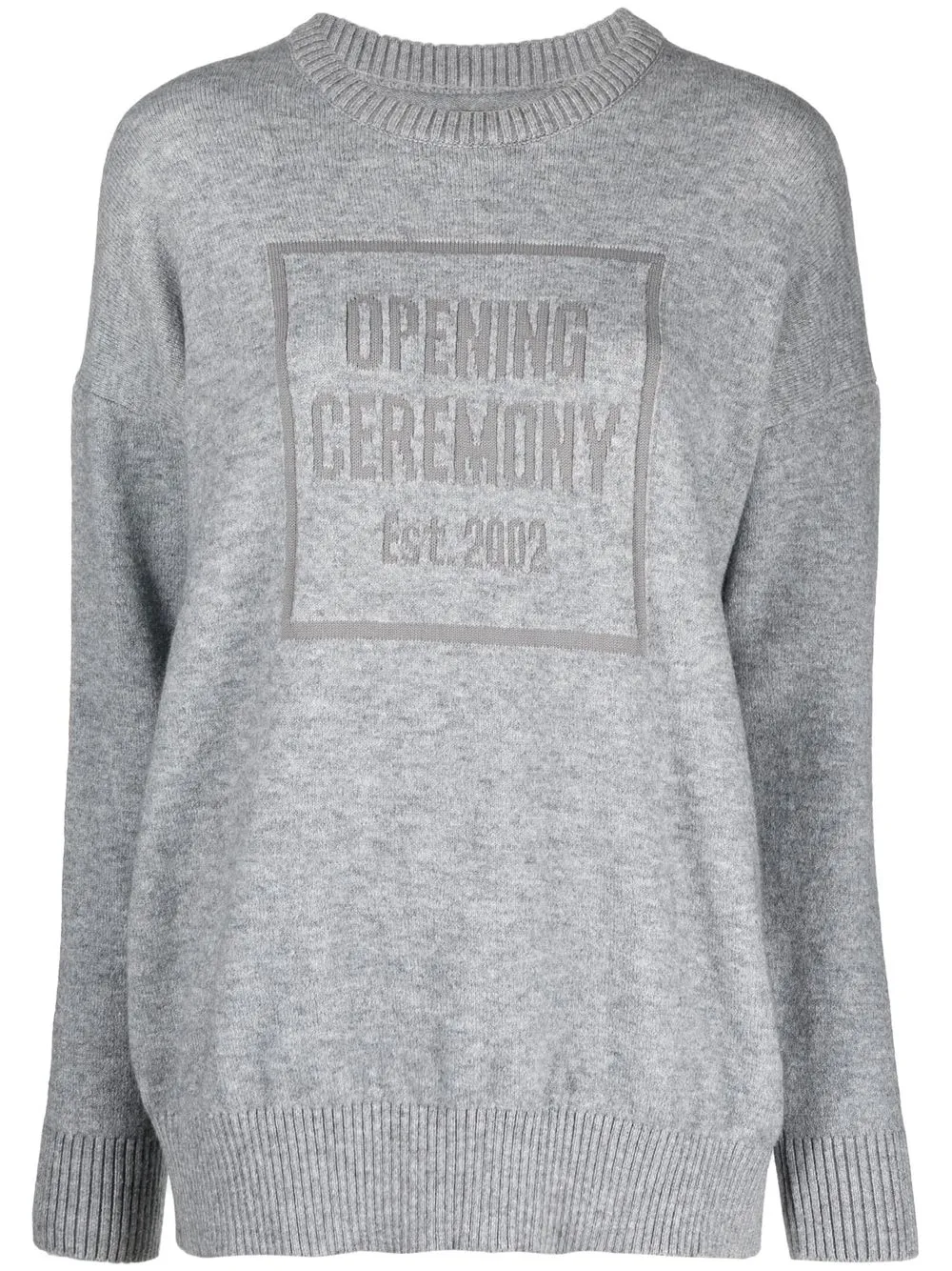 

Opening Ceremony suéter tejido con logo estampado - Gris