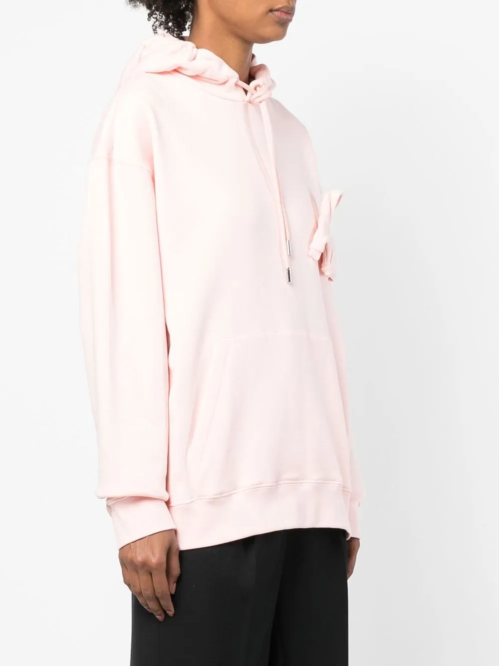 opening ceremony box-logo rib-trimmed hoodie - pink