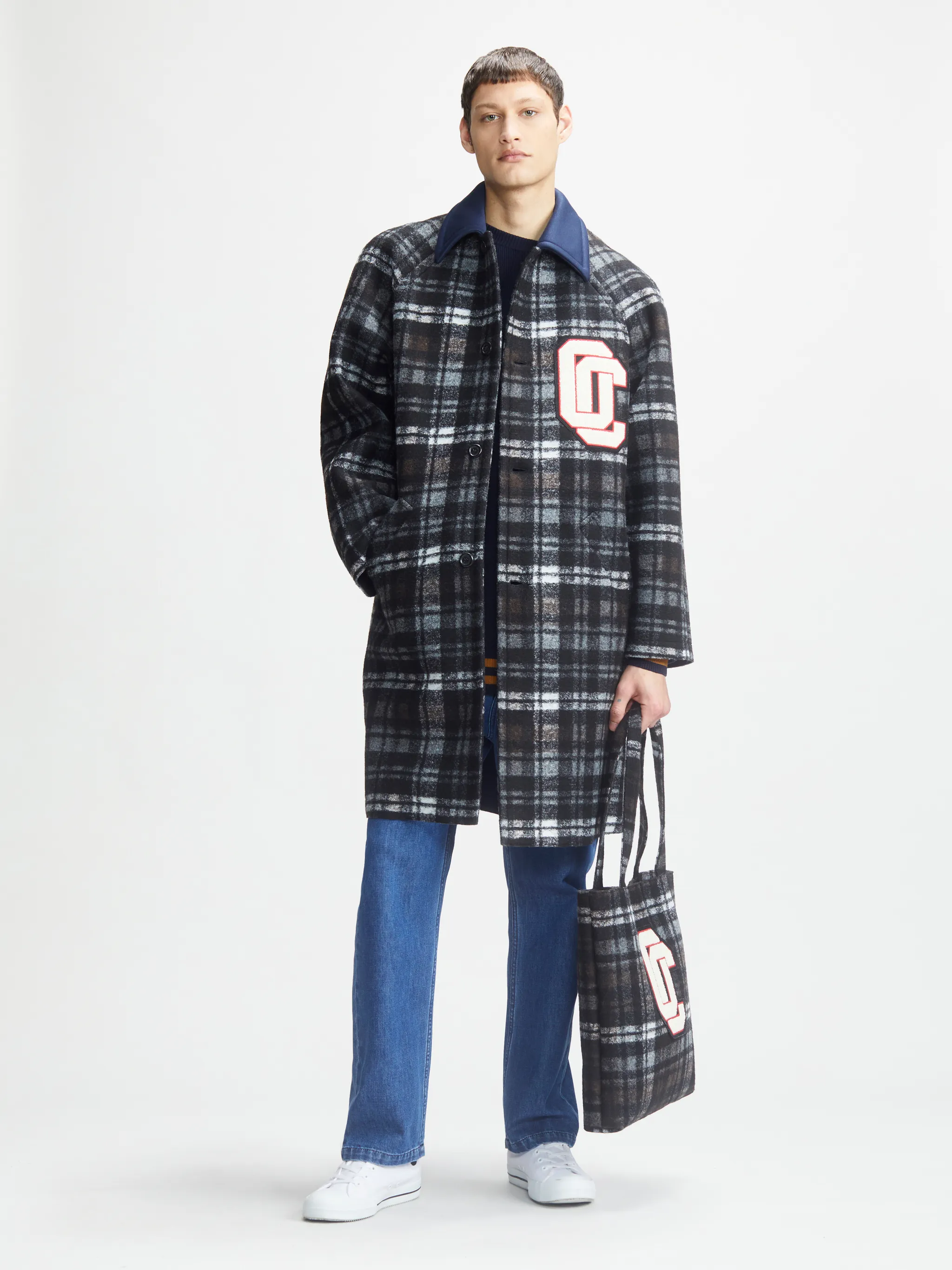 OC PATCH BONDED WOOL COAT