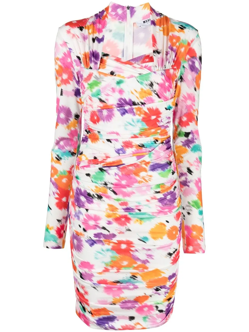 abstract floral print dress