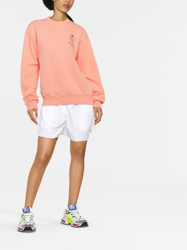 Sporty and Rich ロゴスウェット オレンジ 美品 Sporty & Rich ロゴ スウェットシャツ | オレンジ | FARFETCH JP