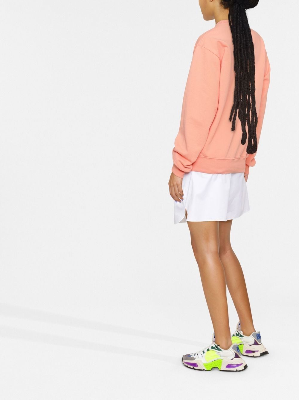 Shop Sporty And Rich Graphic-print Cotton Sweatshirt In Orange
