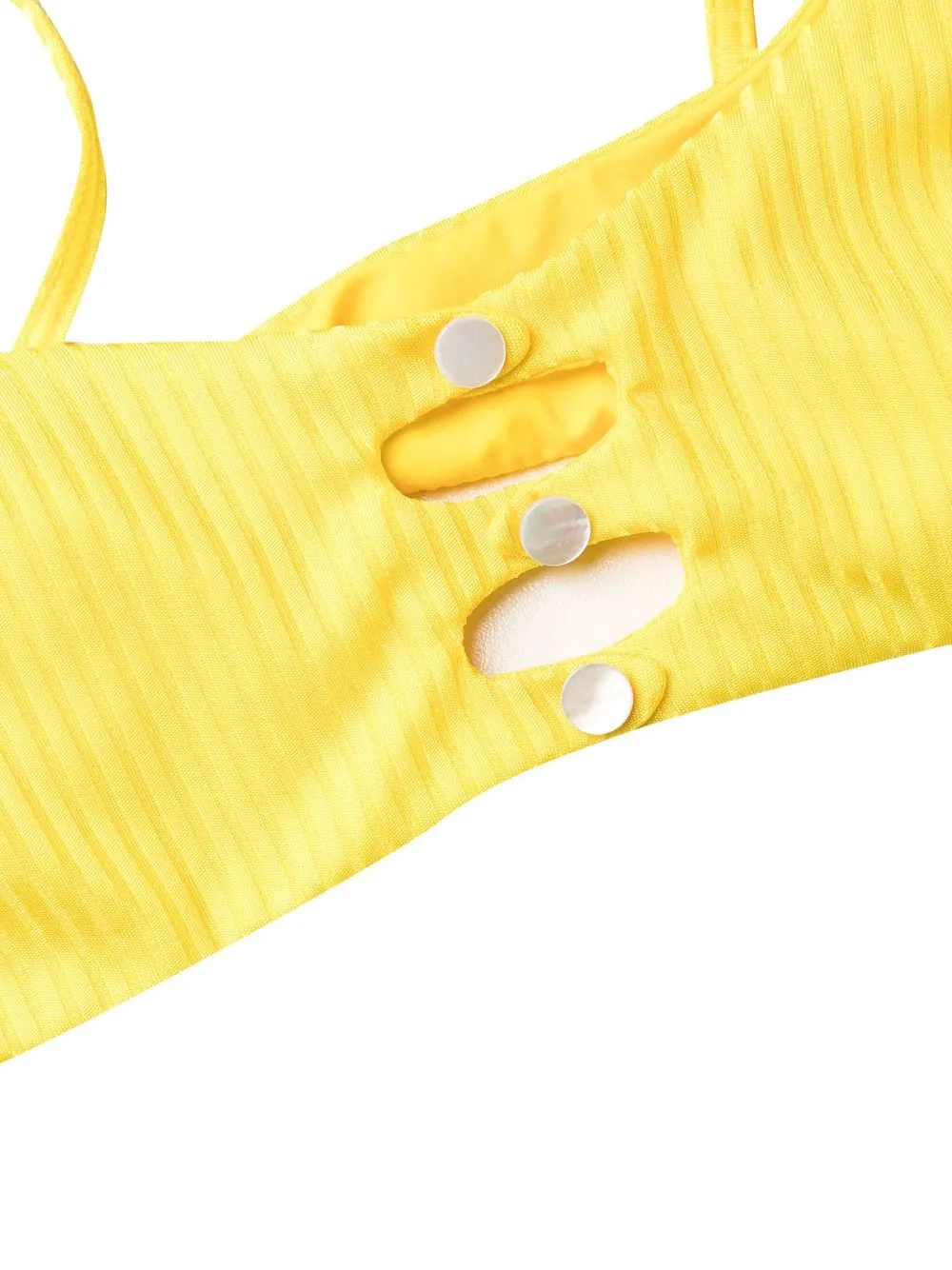  Sian Swimwear Geripptes Bikinihöschen   Gelb 