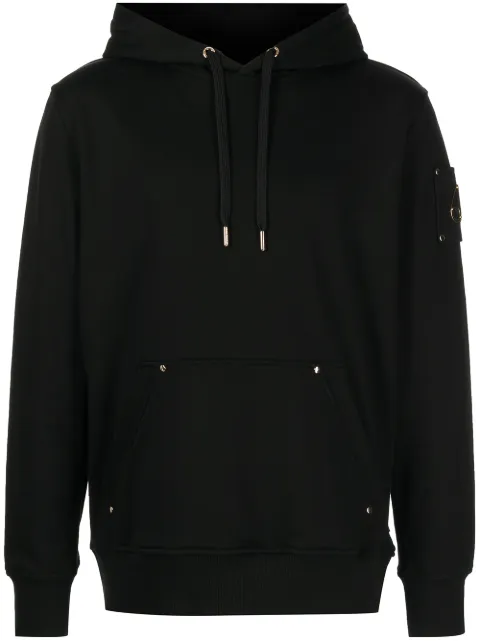 Moose Knuckles gold-detail cotton hoodie