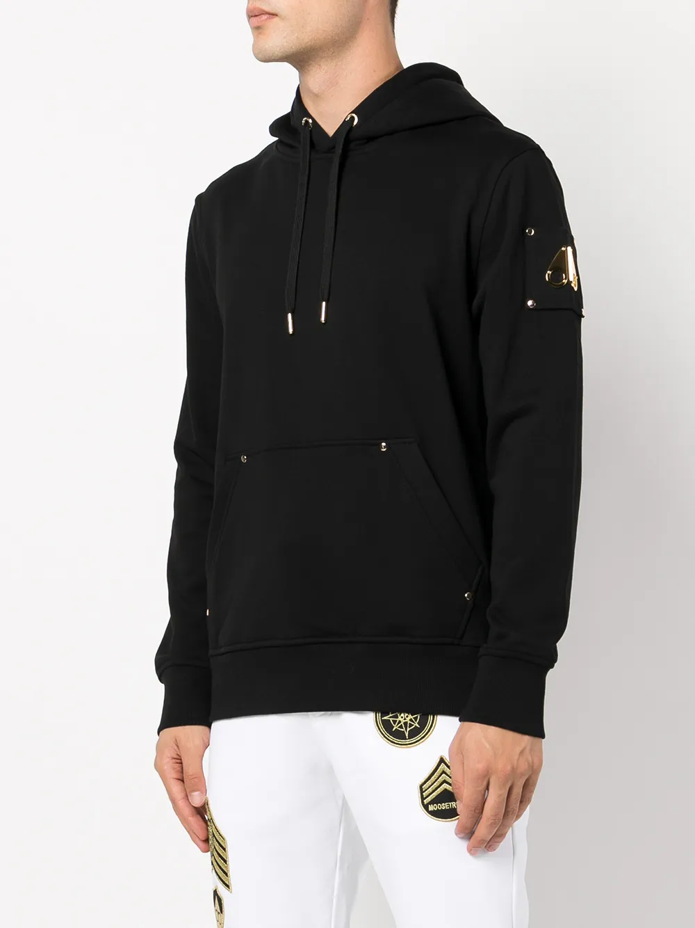 Moose Knuckles gold-detail Cotton Hoodie | Black | FARFETCH Moose Knuckles gold-detail Cotton Hoodie | Black | FARFETCH