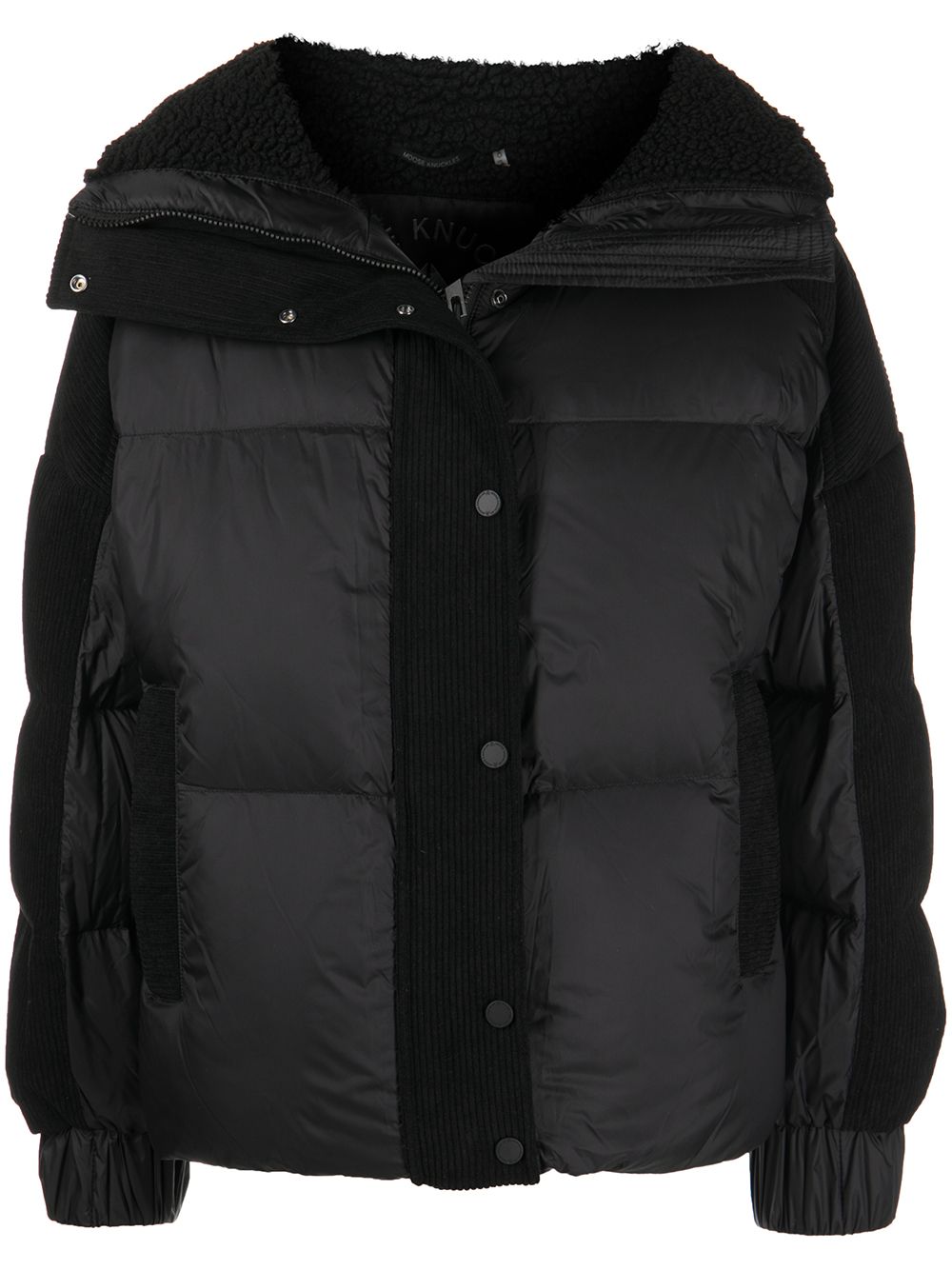 Moose Knuckles Elmira corduroy-panel puffer jacket – Black