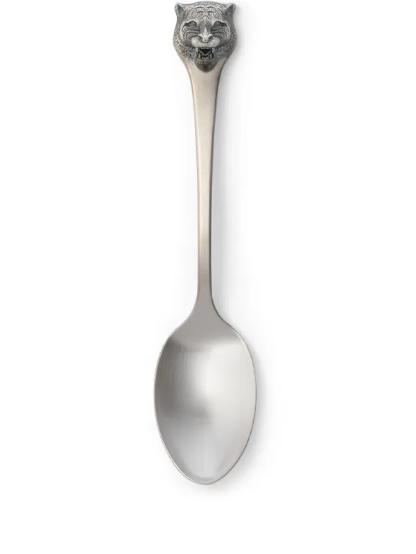 Gucci タイガーヘッド エングレーブ デザートスプーン セット