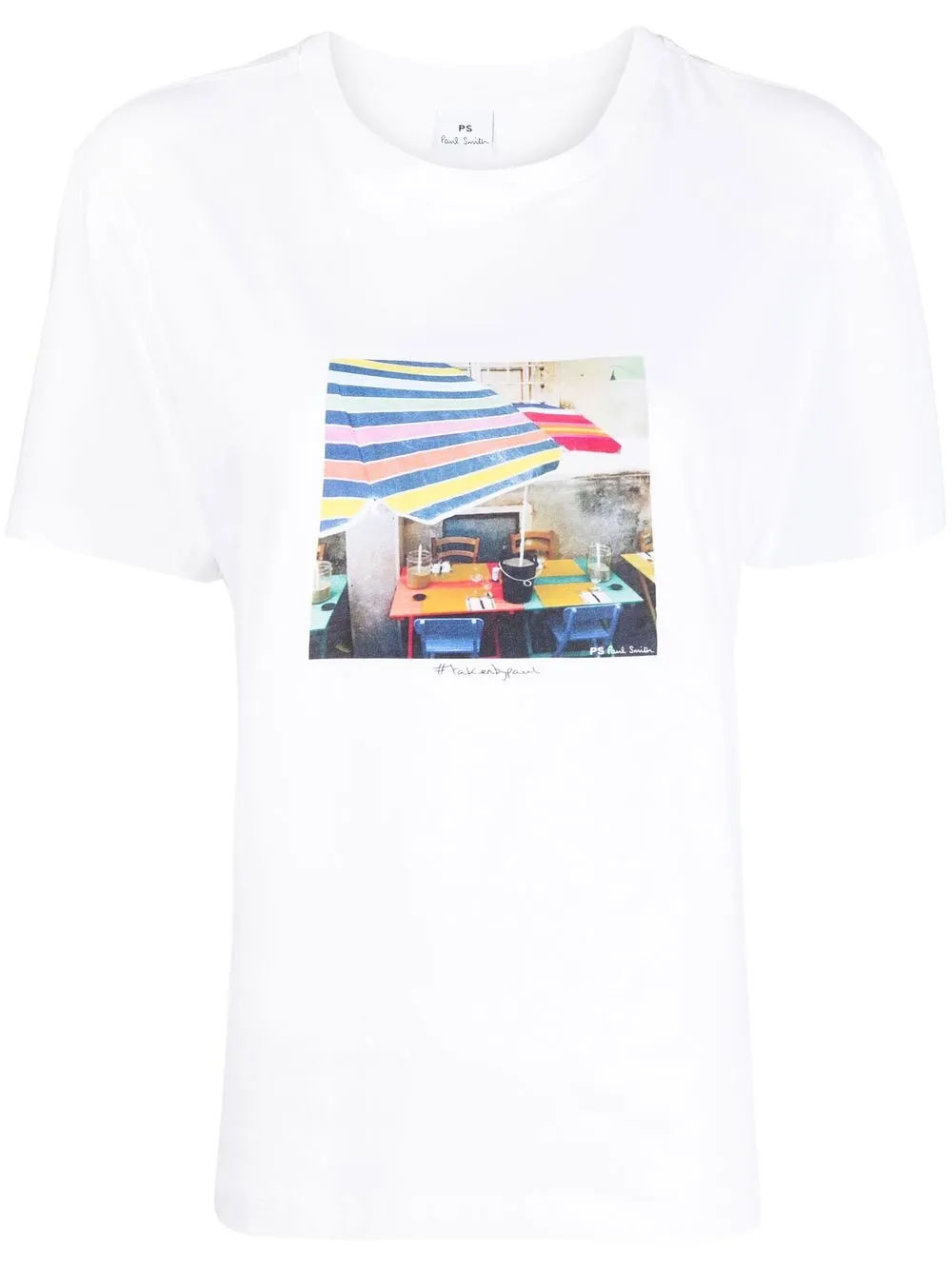 

PS Paul Smith playera con estampado gráfico - Blanco