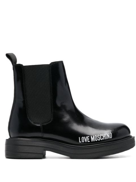 Love Moschino 莫斯奇诺 logo印花及踝靴