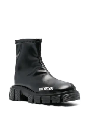 LOVE MOSCHINO ロゴ ハート スノーブーツ ブラック 送料関税無料 LOVE MOSCHINO | Black Women's Sneakers | YOOX
