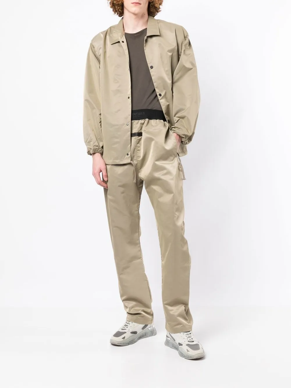  Fear Of God Essentials Leichte Essentials Coaches Jacke   Grün 