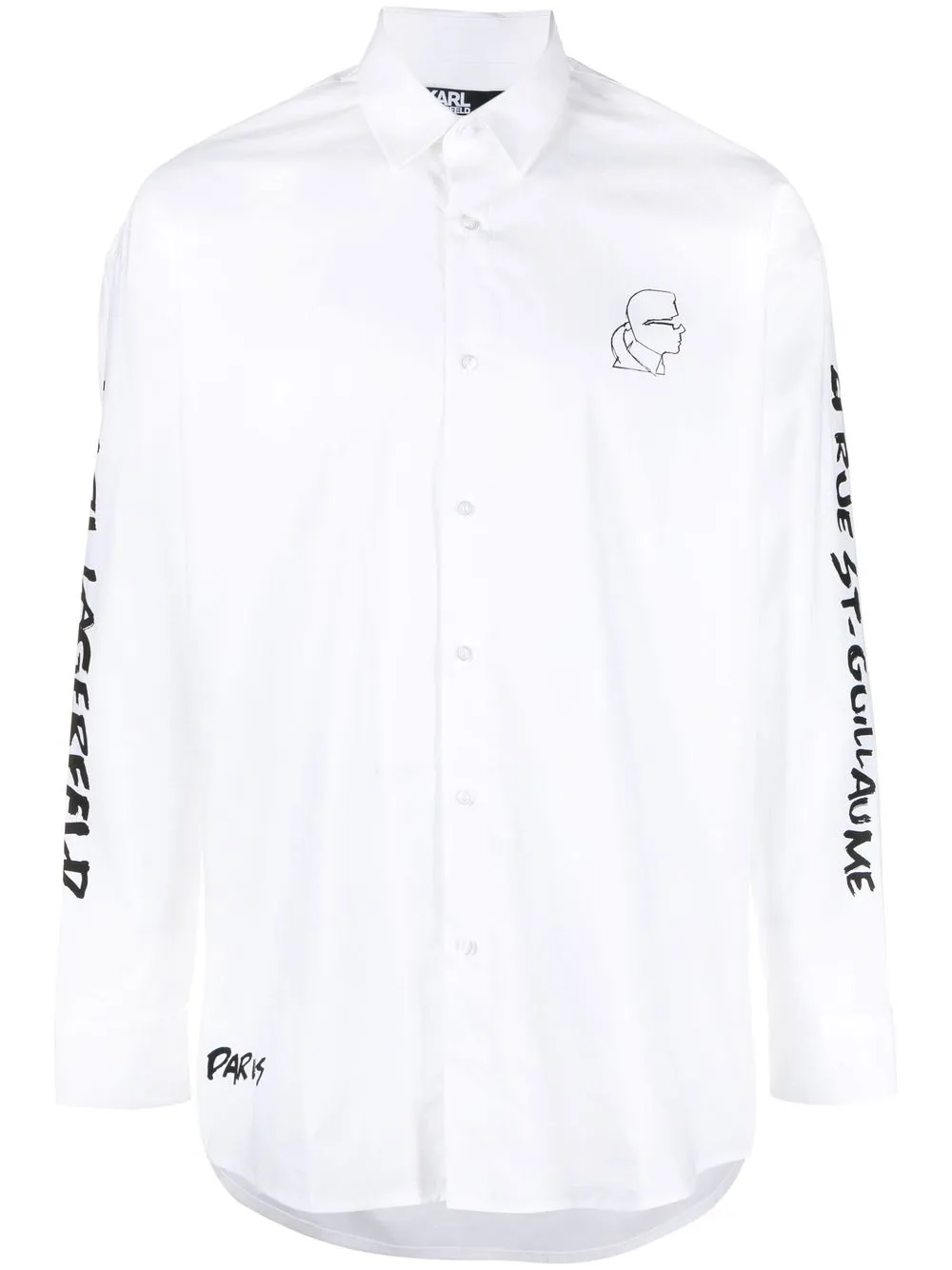 

Karl Lagerfeld logo-print long-sleeve shirt - White