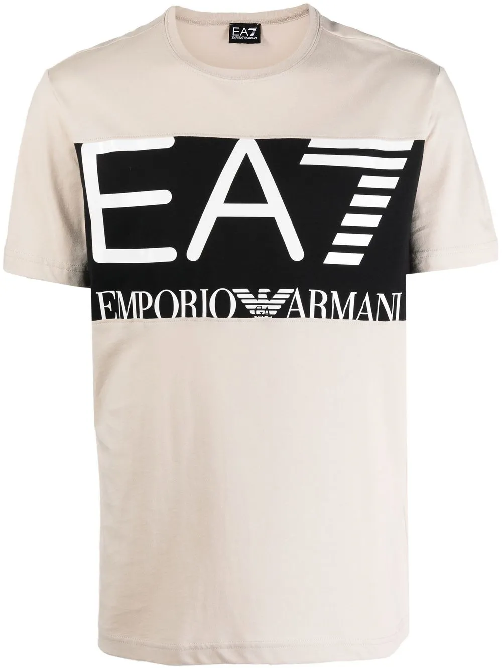 

Ea7 Emporio Armani playera con diseño color block y logo estampado - Neutro