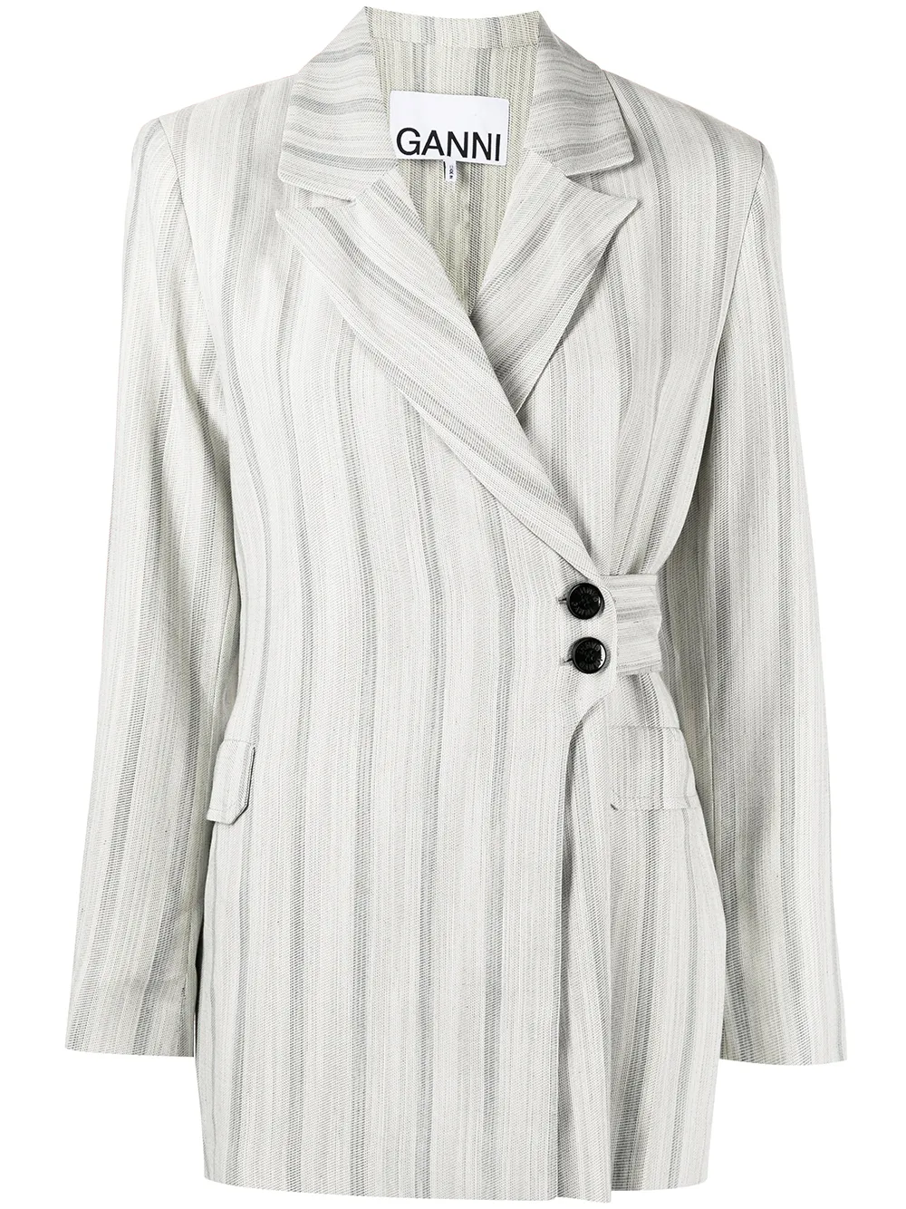 

GANNI striped suiting jacket - Grey