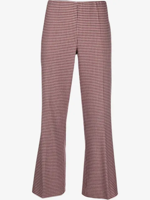 P.A.R.O.S.H. houndstooth flared trousers