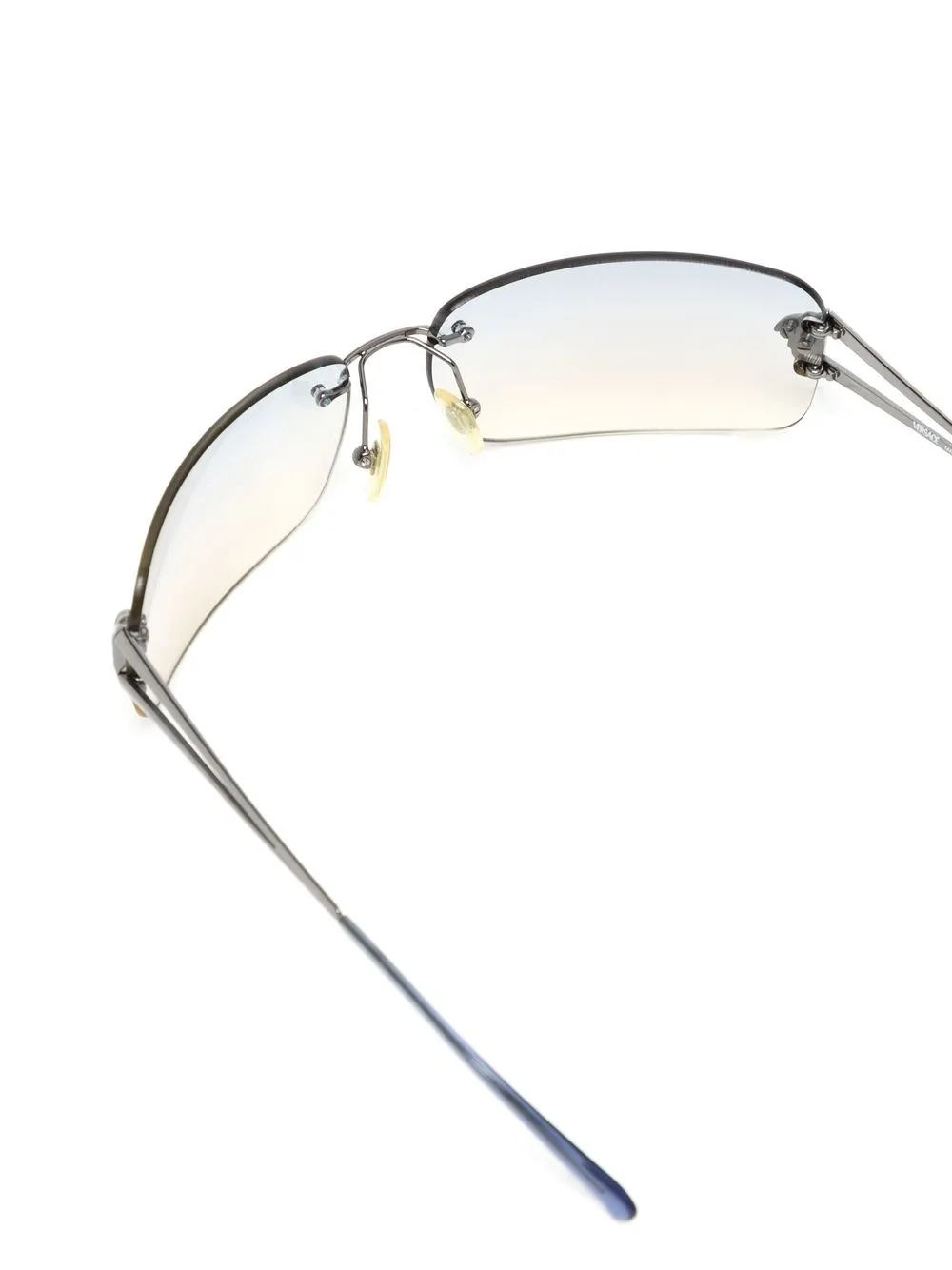 Versace Pre Owned 1990 2000s Medusa Rectangular Frame Rimless Sunglasses Farfetch 4368