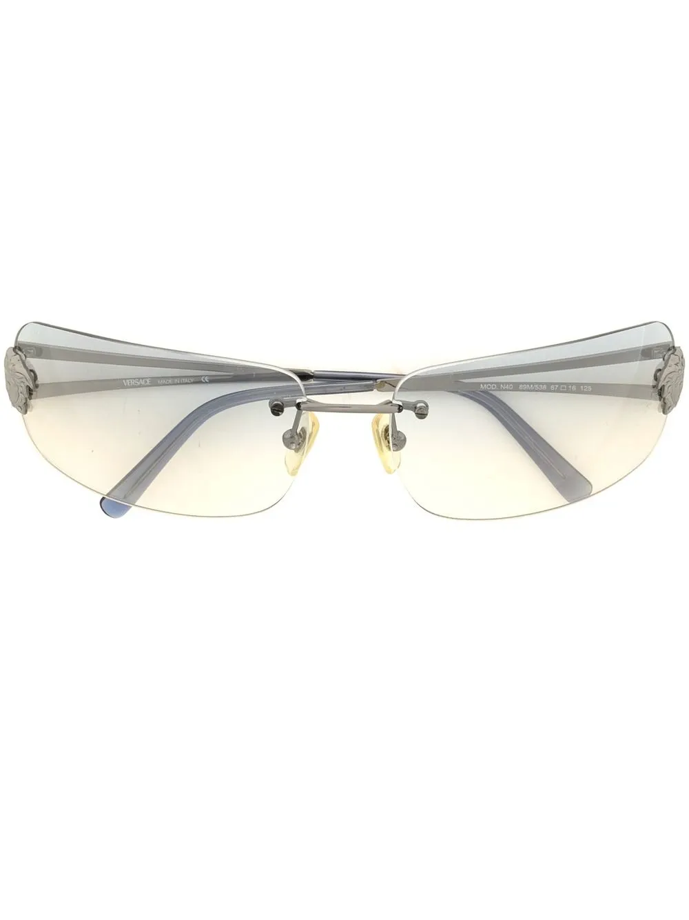 Versace PreOwned 19902000's 메두사 직사각 무테 선글라스 Farfetch