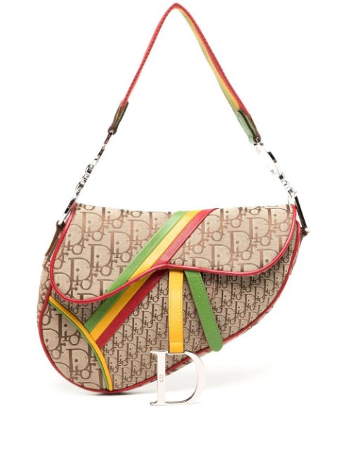 Affordable Christian Dior 1990-2000s Rasta Trotter Saddle shoulder bag Women