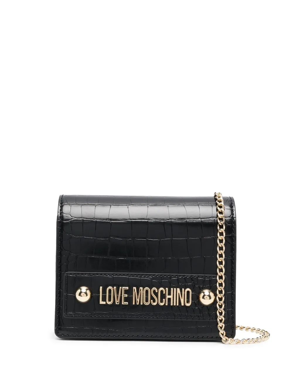 

Love Moschino bolsa crossbody con letras del logo - Negro