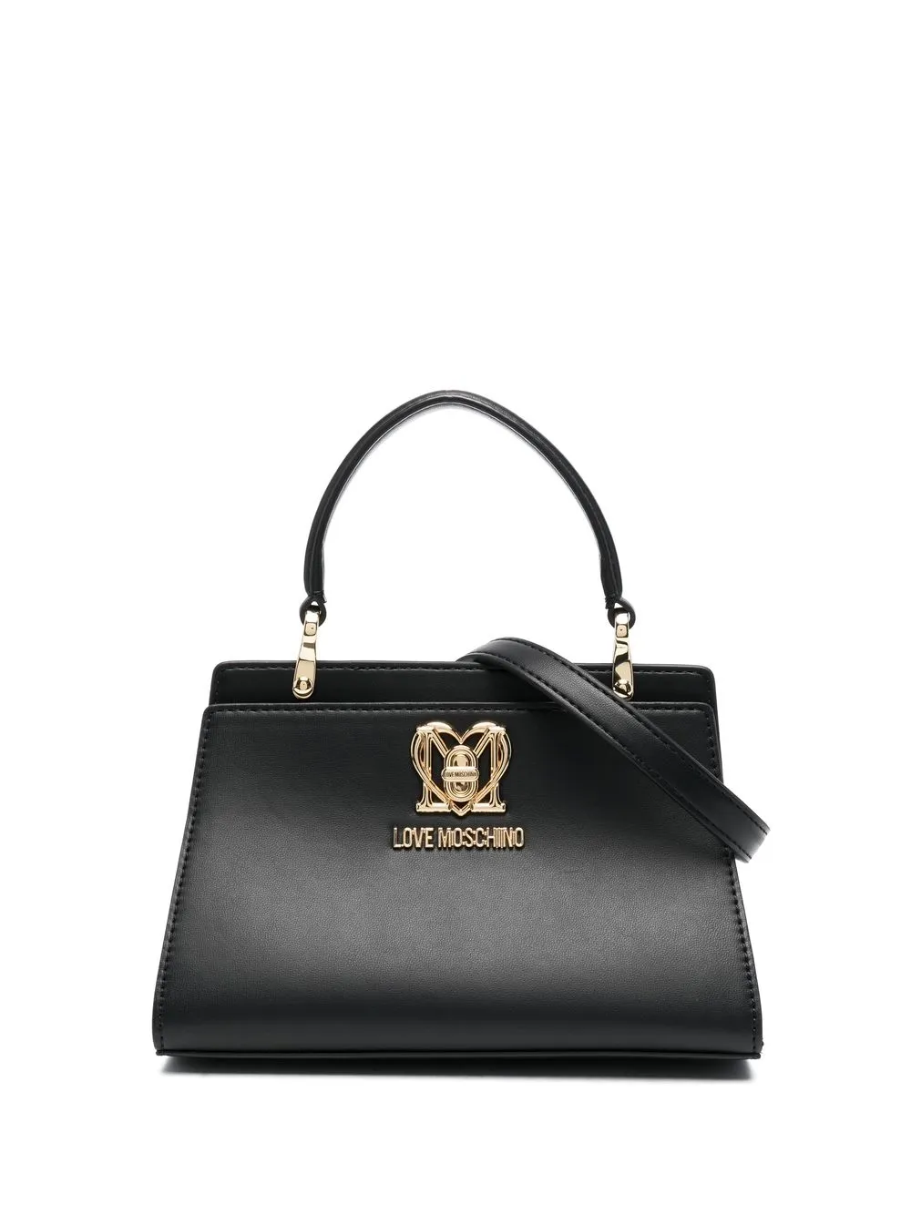 

Love Moschino logo-plaque crossbody bag - Black