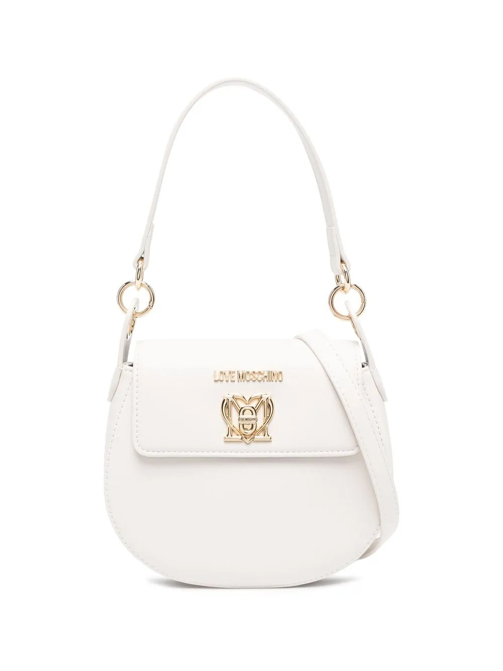 

Love Moschino logo-plaque shoulder-bag - White