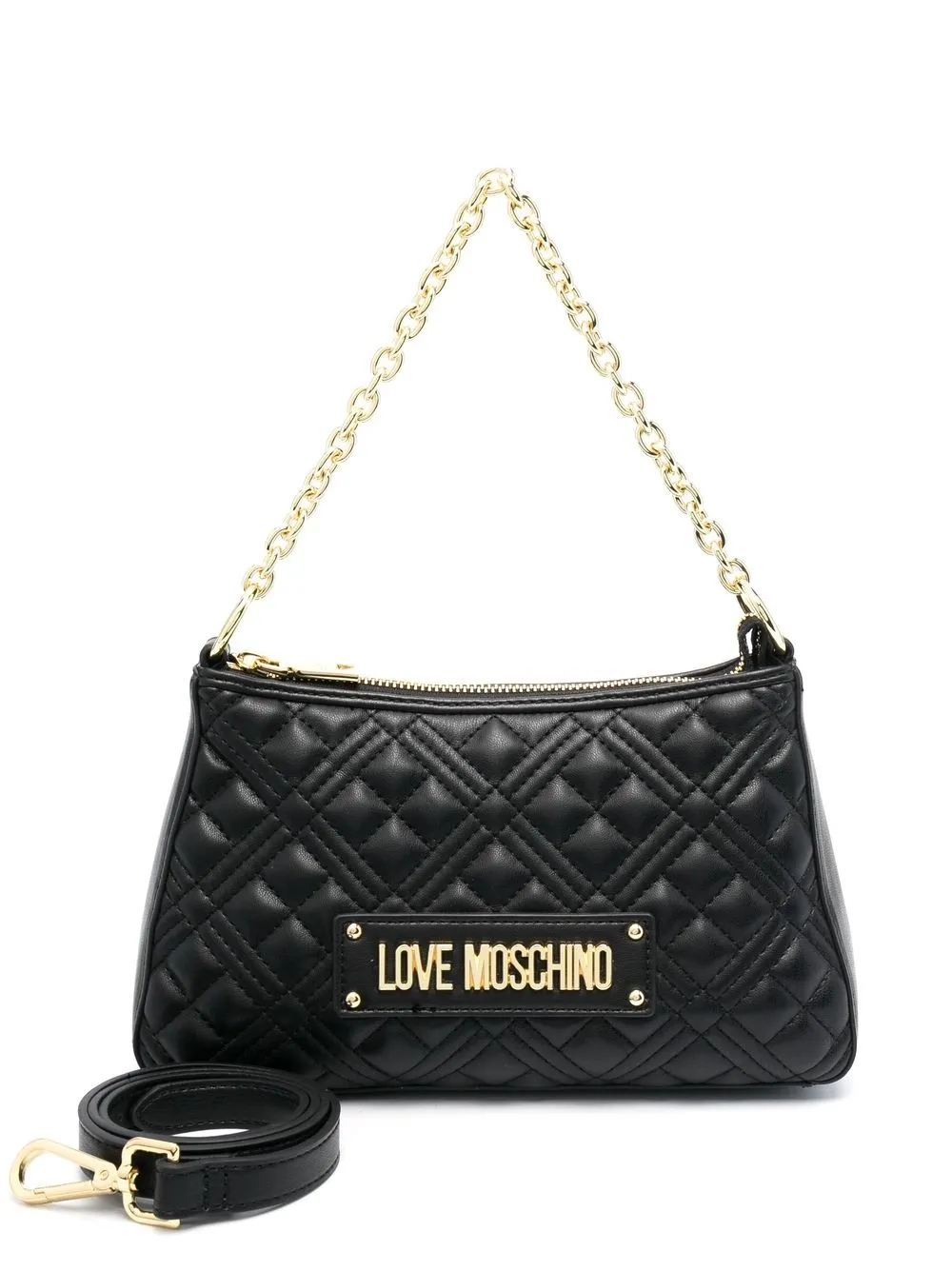 

Love Moschino logo-detail shoulder bag - Black