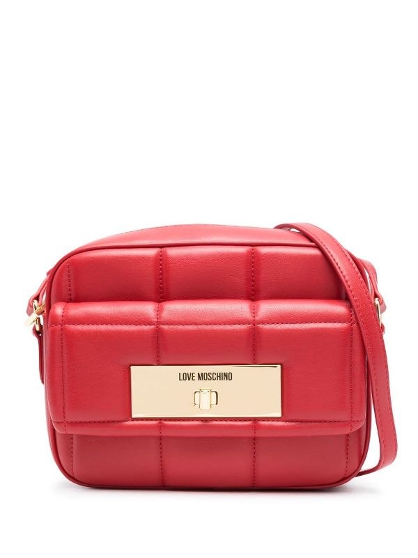 Red Quilted Crossbody Bag