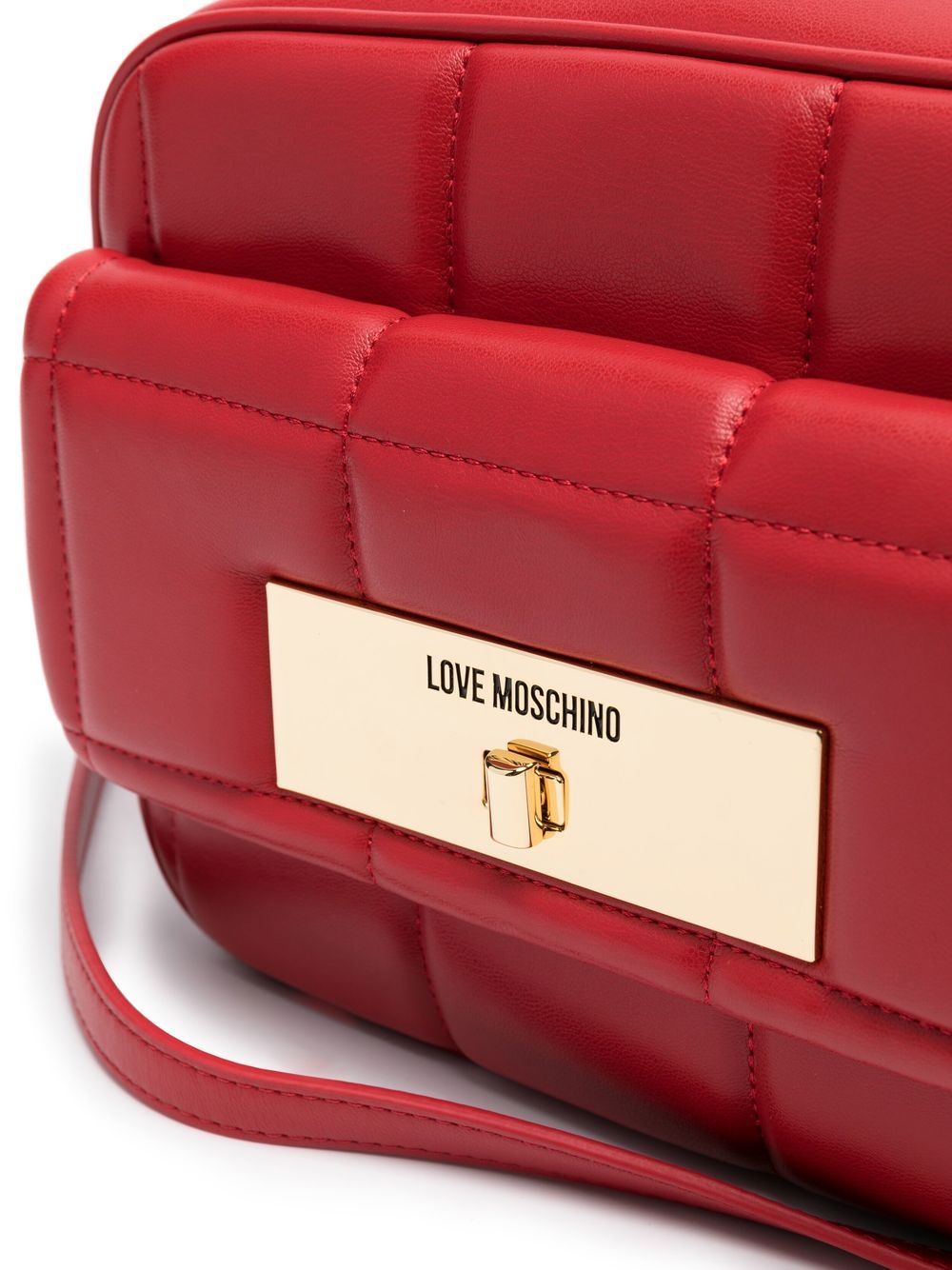 Love Moschino engraved-logo quilted crossbody bag Women