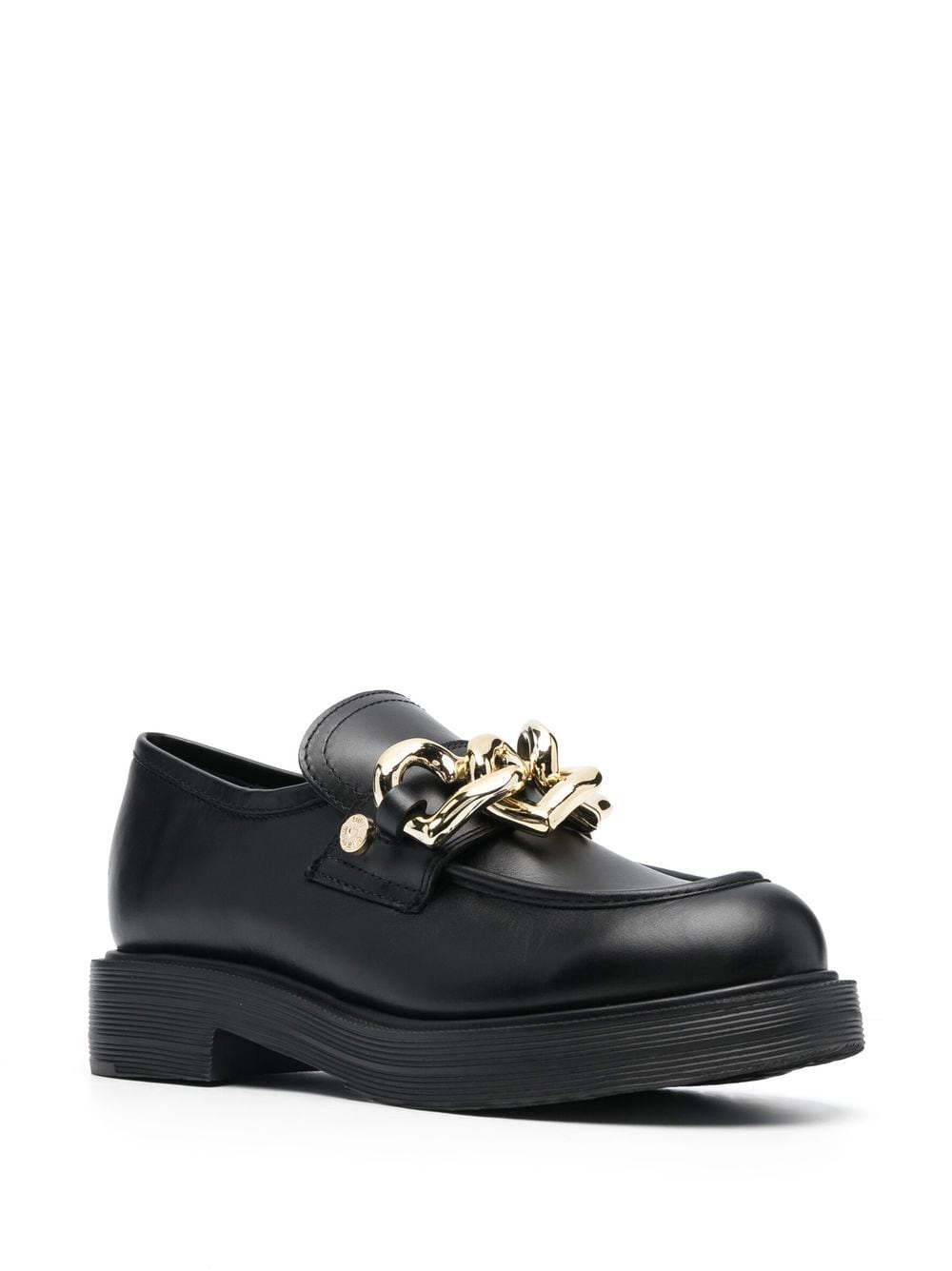 Image 2 of Love Moschino chain-detail chunky-sole loafers