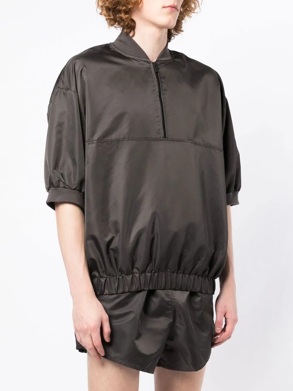  Fear Of God Essentials Sweatshirt Mit Stehkragen   Grau 