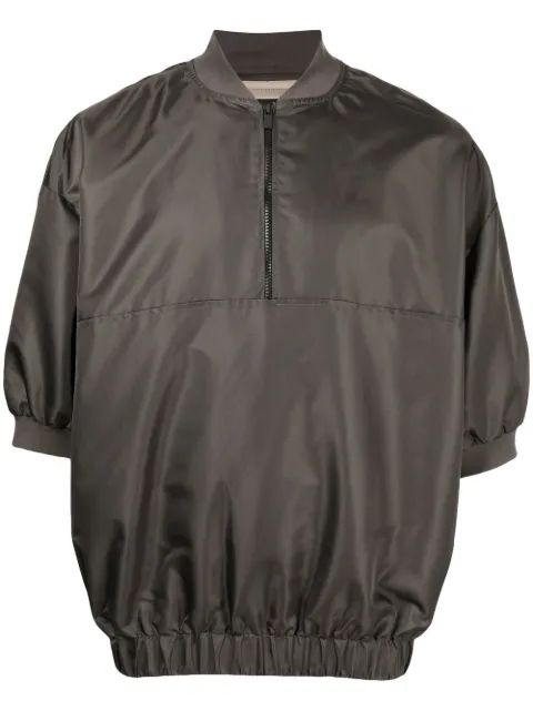 FEAR OF GOD ESSENTIALS half-zip band-collar sweatshirt