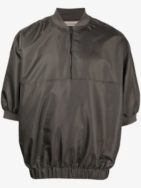 FEAR OF GOD ESSENTIALS half-zip band-collar sweatshirt