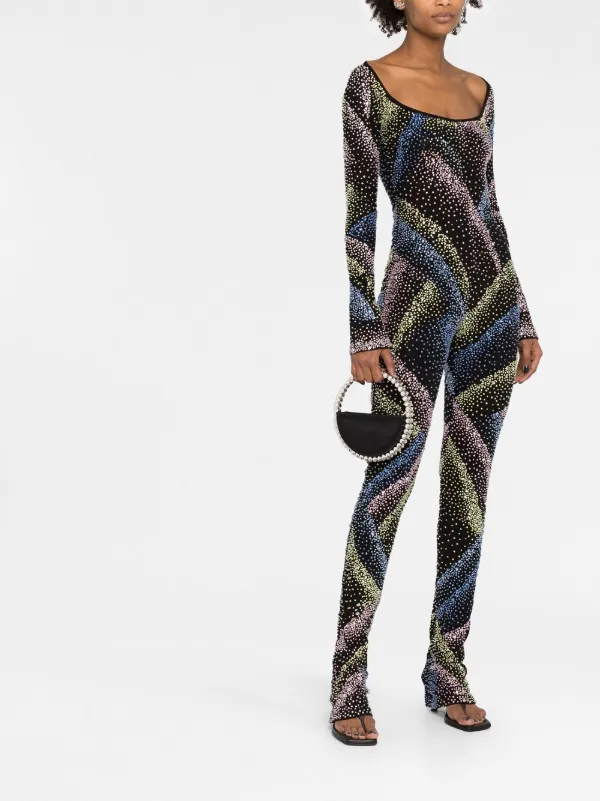 The Attico crystal-embellished long 