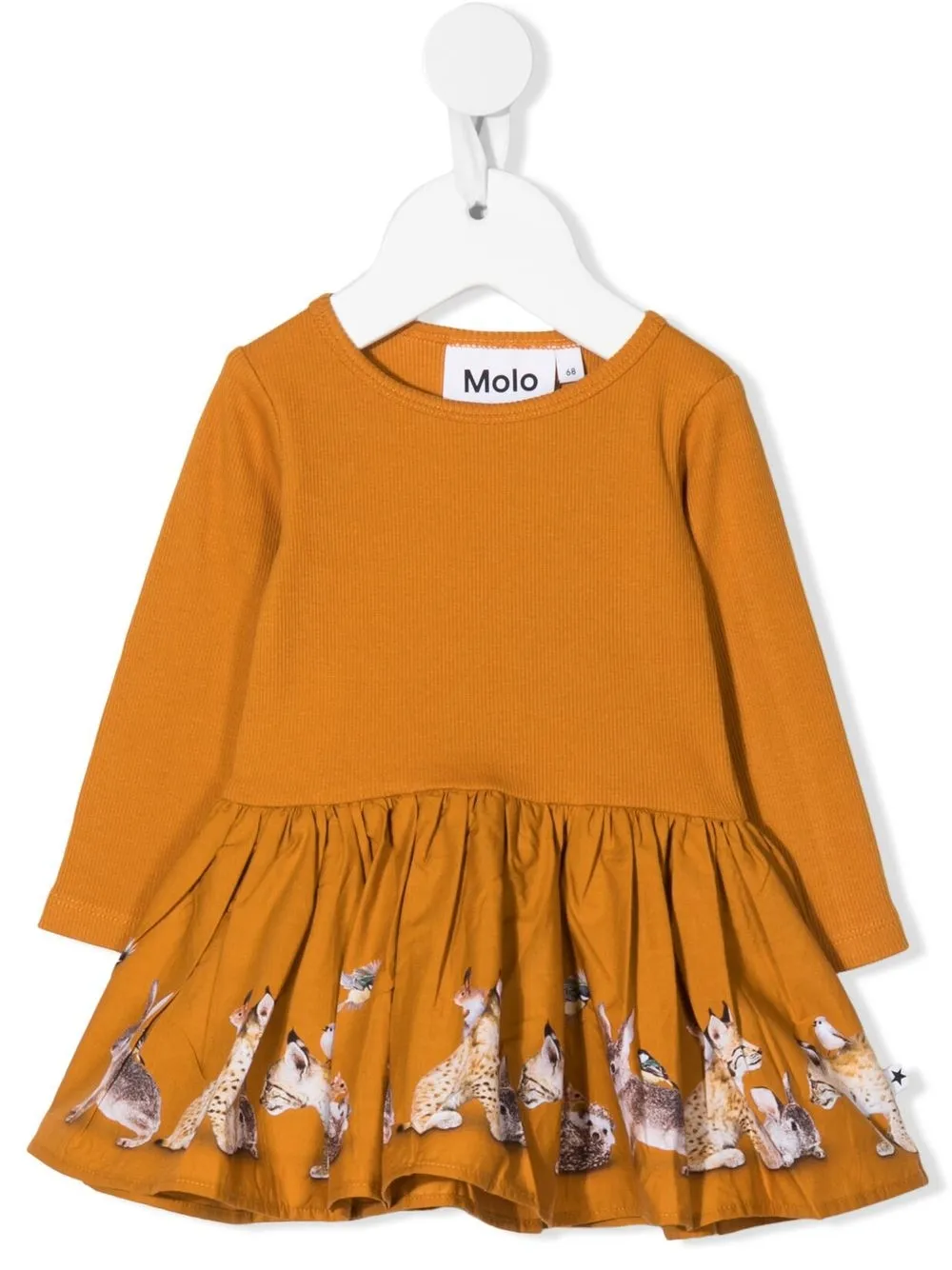 

Molo vestido estilo playera con animal print - Naranja