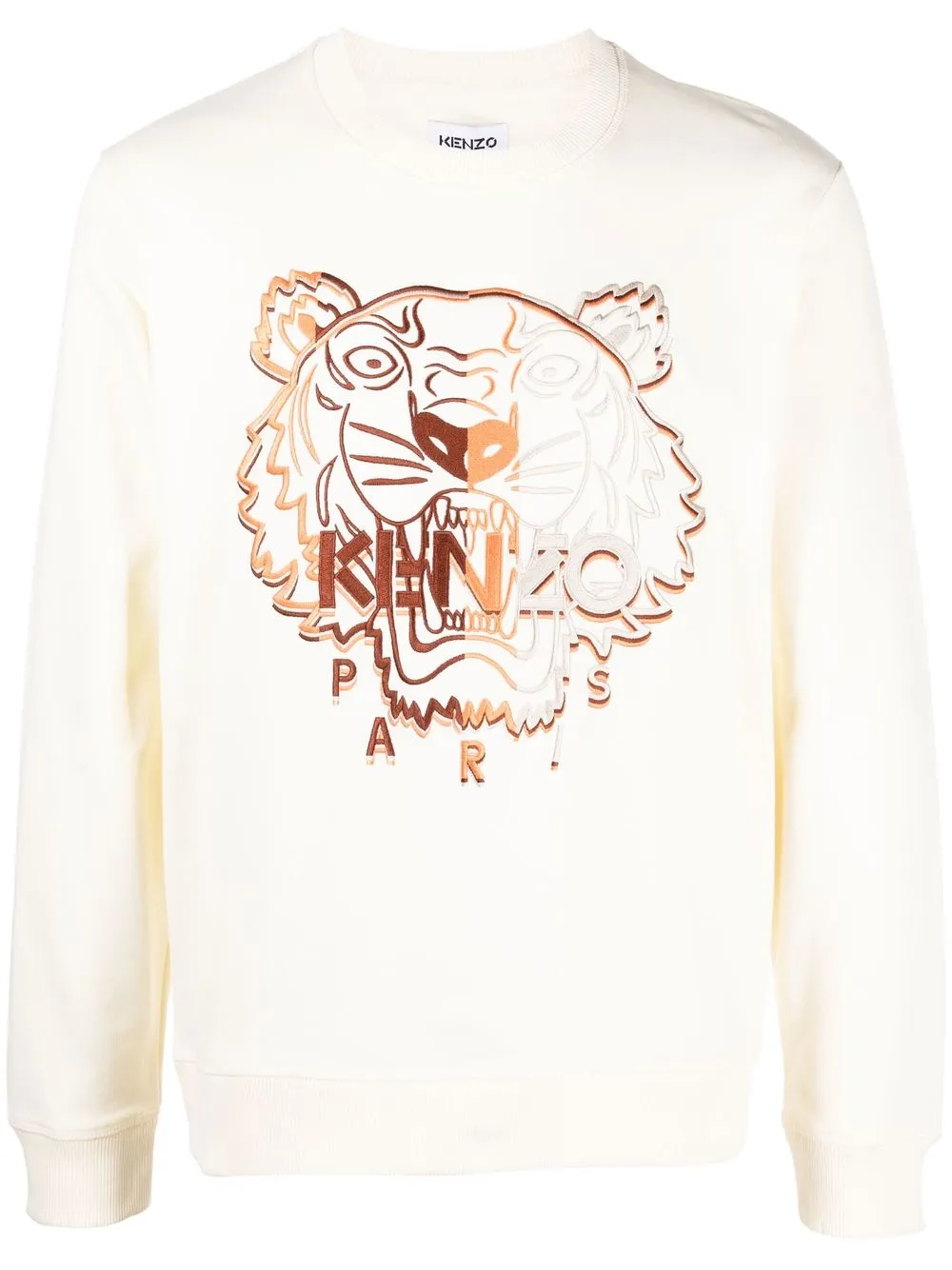 

Kenzo Tiger-print crew-neck sweatshirt - Neutrals