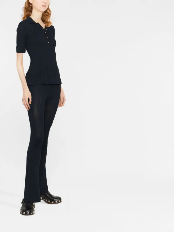 Stella McCartney ステラ・マッカートニー リブニット ポロシャツ