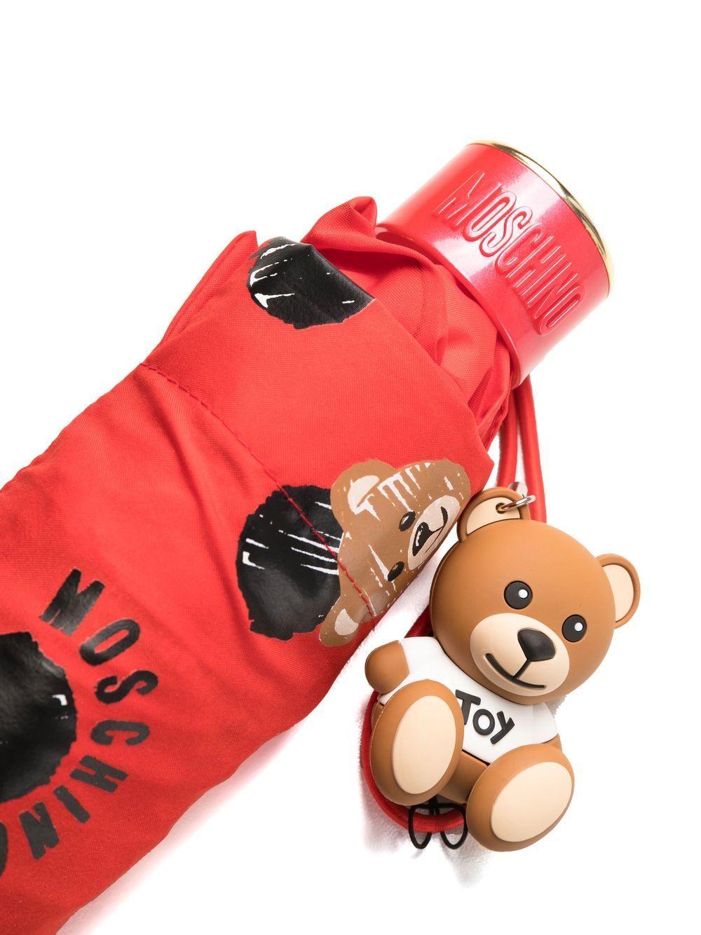 Shop Moschino Teddy Bear Supermini Umbrella In Red