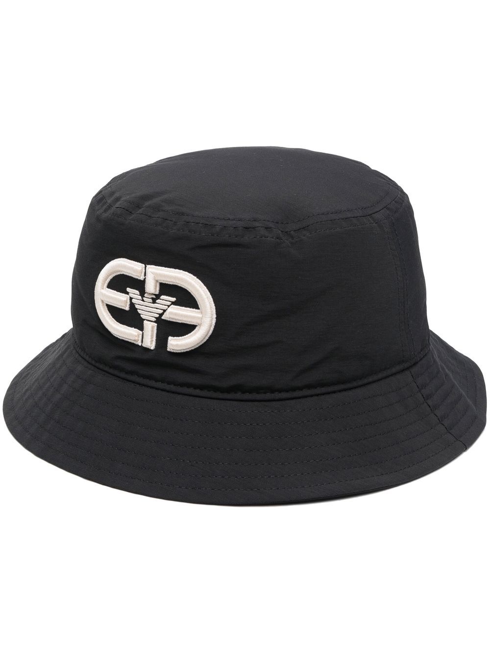 Emporio Armani Embroidered Logo Bucket Hat - Farfetch
