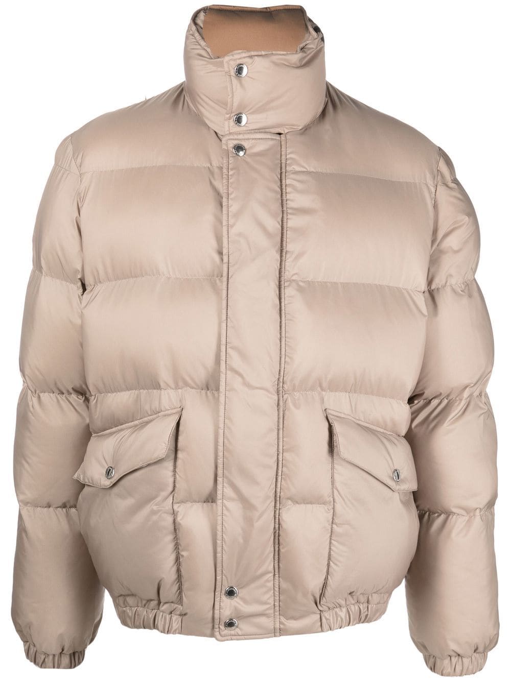 Shop Alexander Mcqueen Graffiti-print Puffer Jacket In Nude