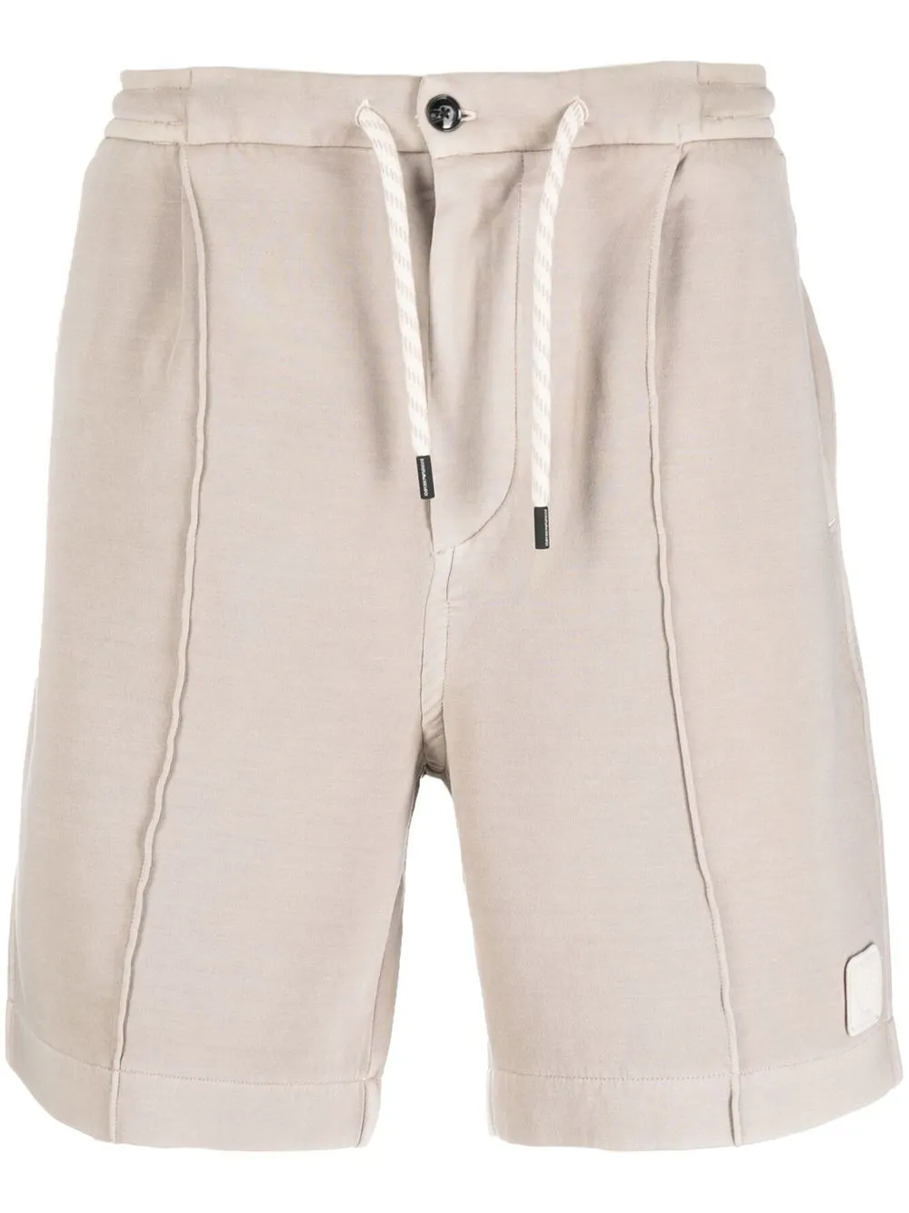 

Emporio Armani logo-patch drawstring shorts - Neutrals