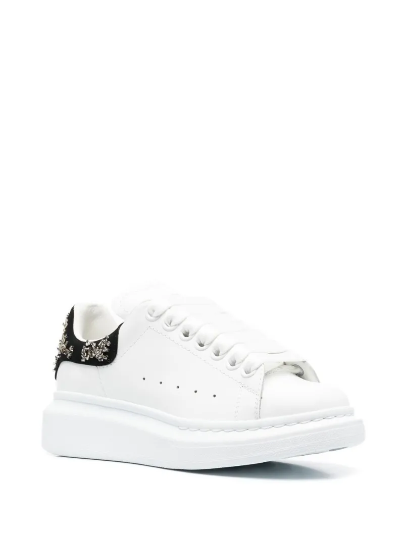 Alexander McQueen embellished low-top sneakers white | MODES