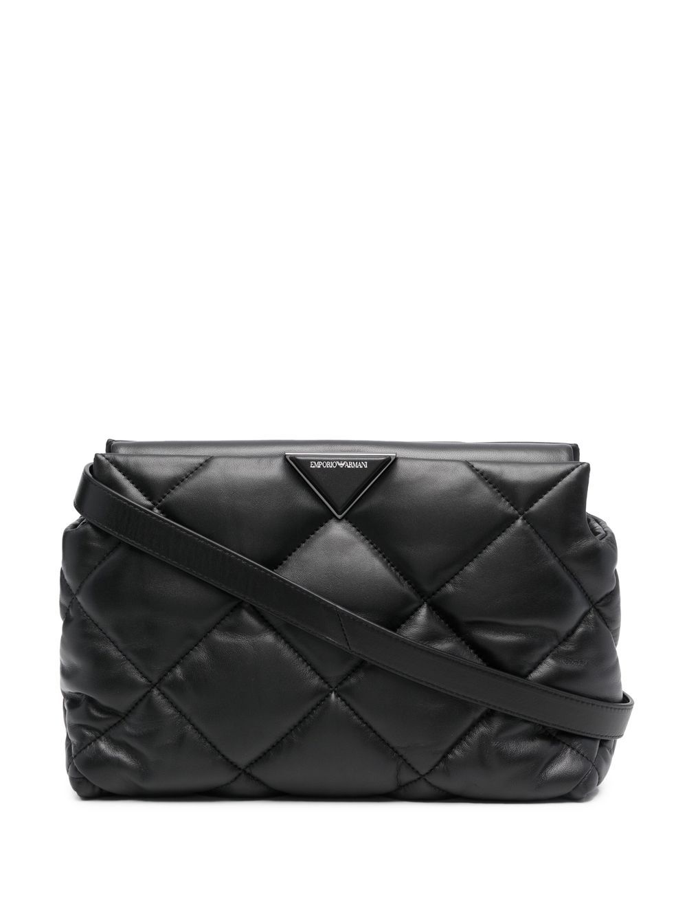 

Emporio Armani bolsa de hombro capitonada - Negro