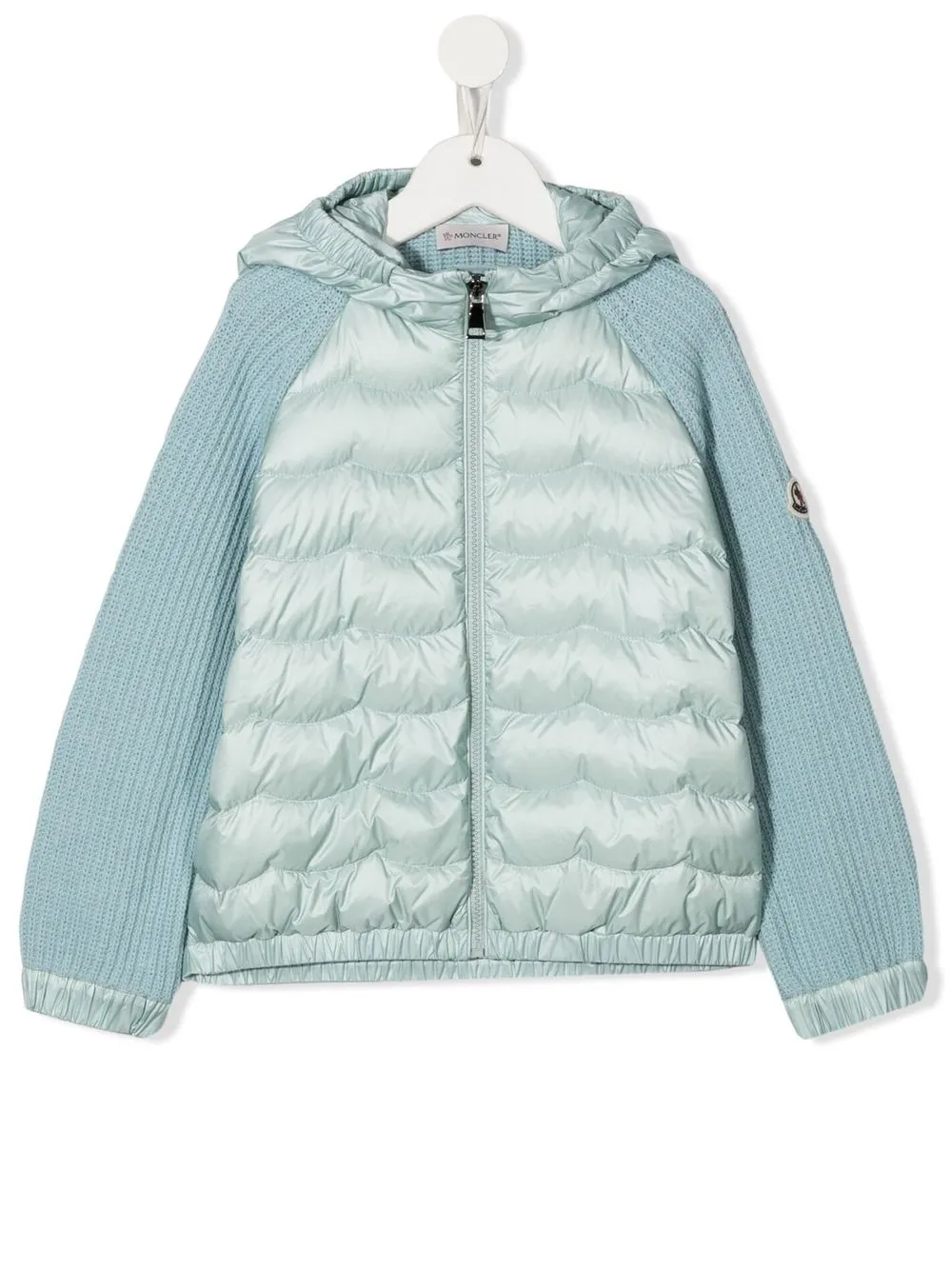 

Moncler Enfant padded-panel detail logo jacket - Blue