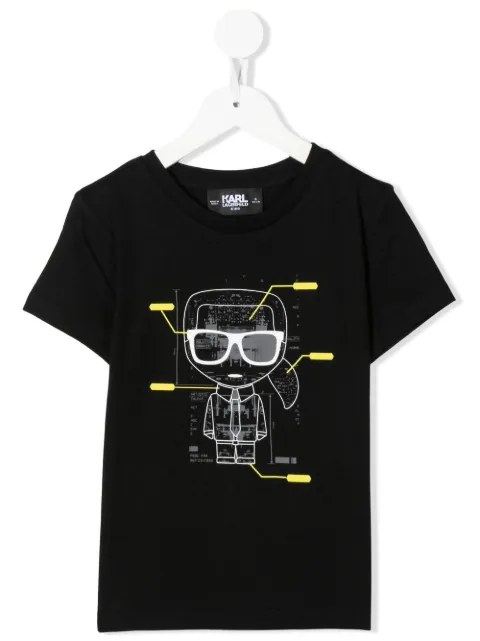Karl Lagerfeld Kids Camiseta decote careca com motivo Karl