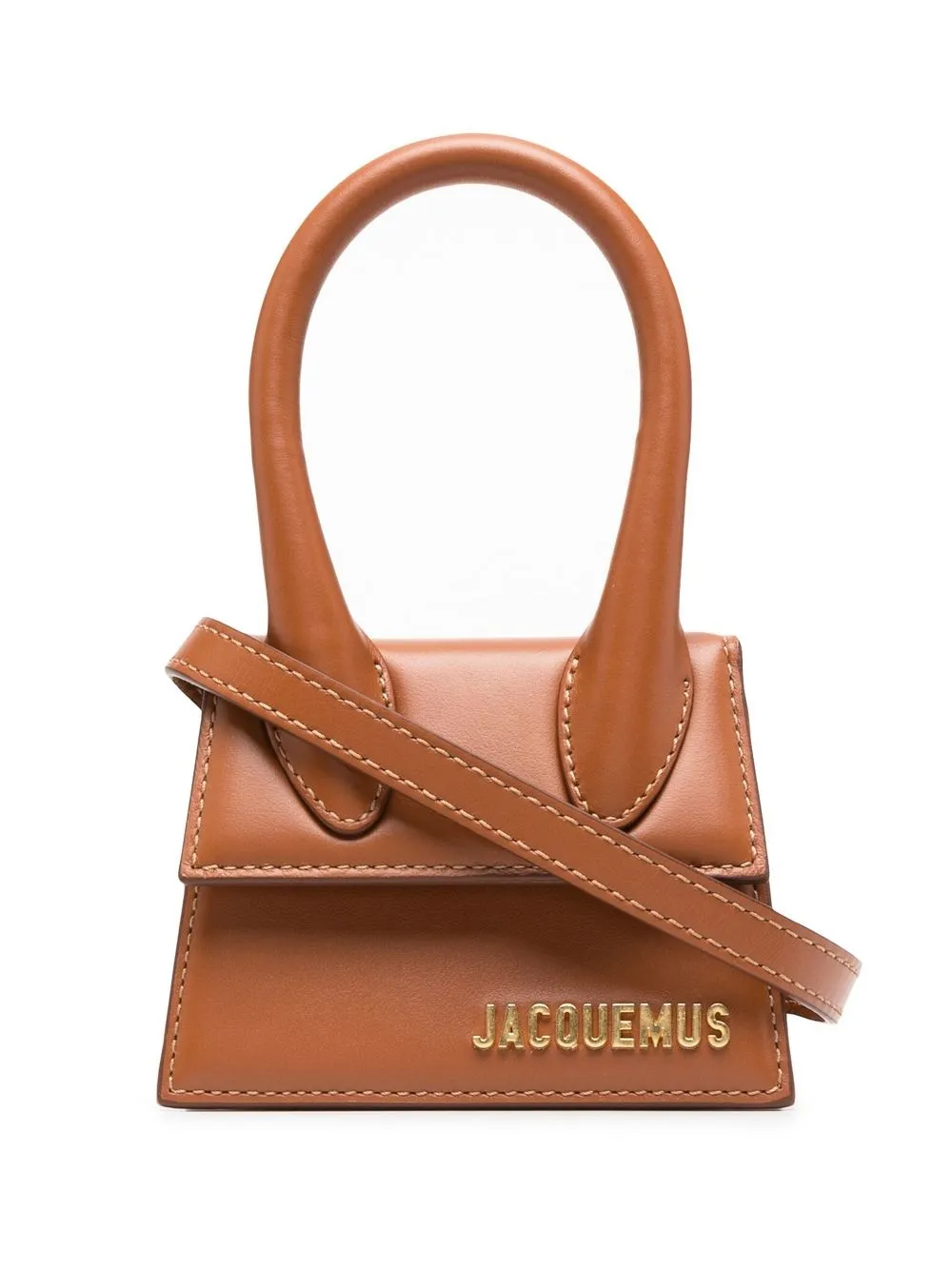 

Jacquemus tote con placa del logo - Marrón