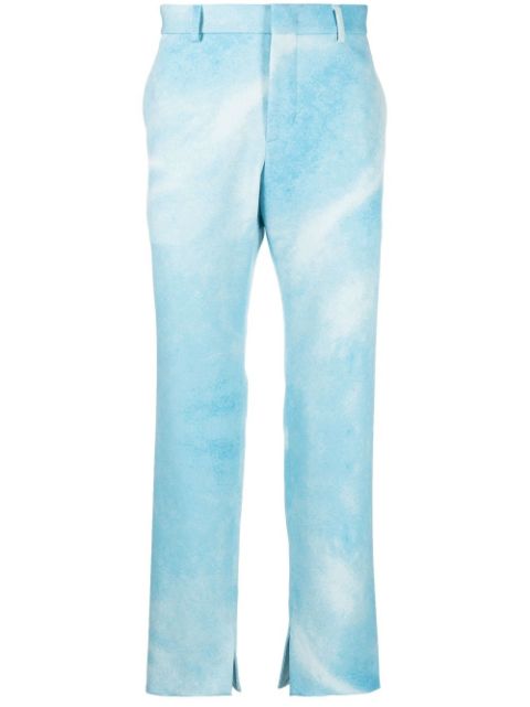 MSFTSrep tie-dye effect trousers