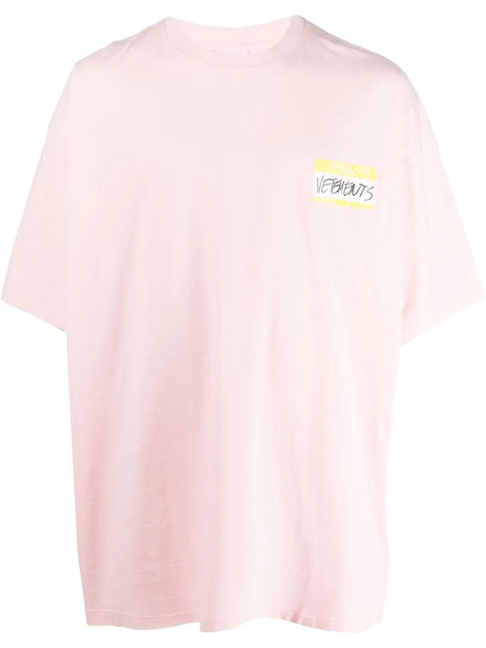 

VETEMENTS playera oversize con logo estampado - Rosado