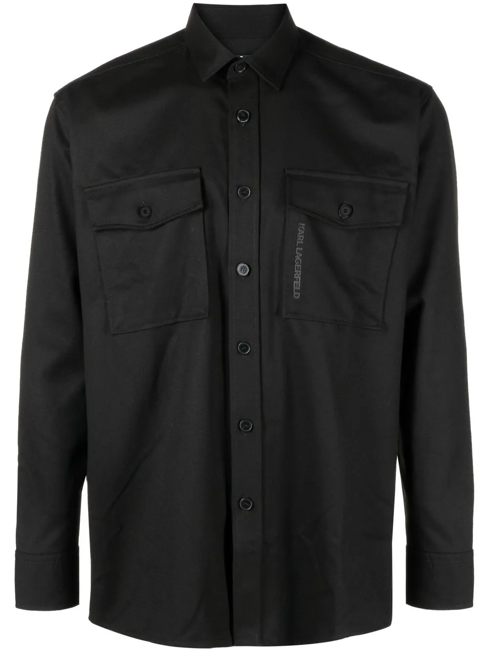 

Karl Lagerfeld chest-pocket long-sleeve shirt - Black